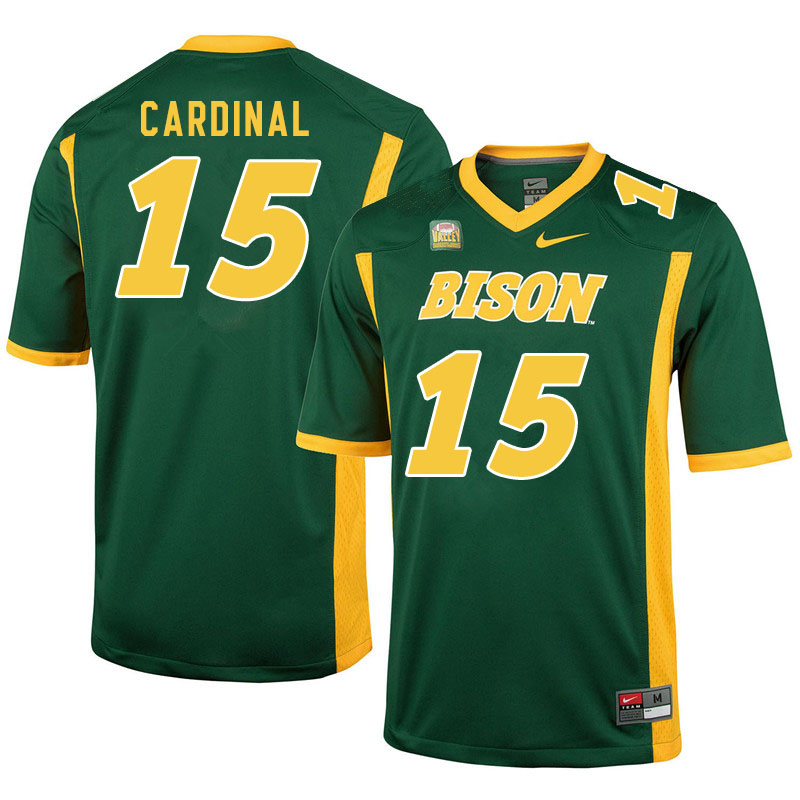 Men #15 Will Cardinal North Dakota State Bison College Football Jerseys Sale-Green